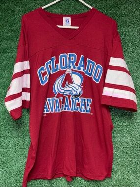 Colorado Avalanche Vintage 90s DISTRESSED Shirt XL NHL Stanley Cup